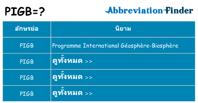 อะไรไม่ pigb ถึง