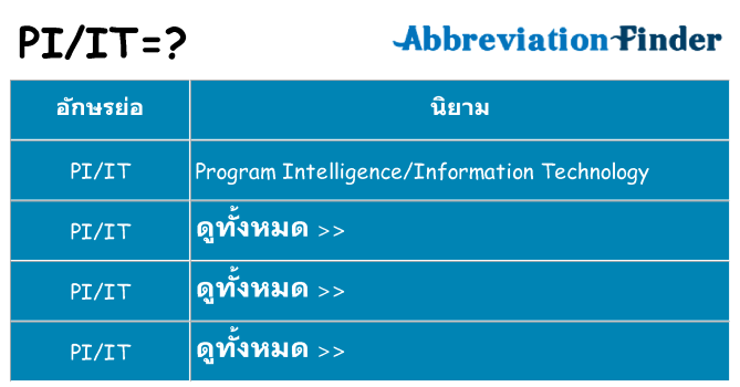 อะไรไม่ piit ถึง