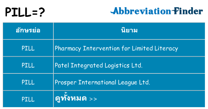 อะไรไม่ pill ถึง