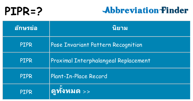 อะไรไม่ pipr ถึง