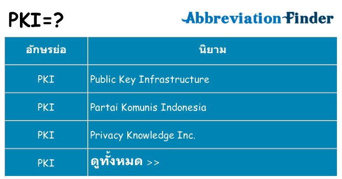 อะไรไม่ pki ถึง