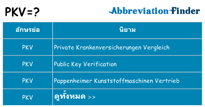 อะไรไม่ pkv ถึง