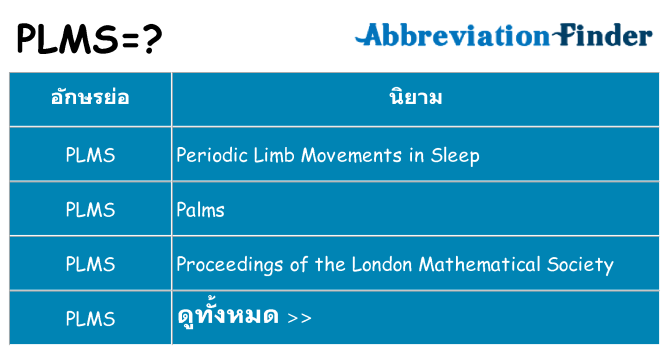 อะไรไม่ plms ถึง