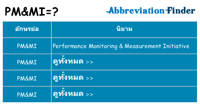 อะไรไม่ pmmi ถึง