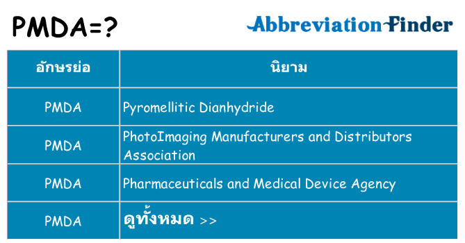 อะไรไม่ pmda ถึง