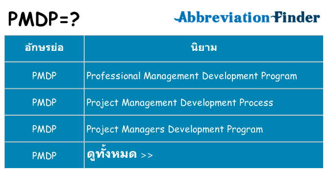 อะไรไม่ pmdp ถึง