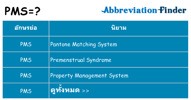 อะไรไม่ pms ถึง