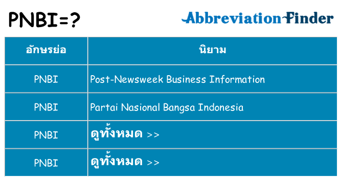 อะไรไม่ pnbi ถึง