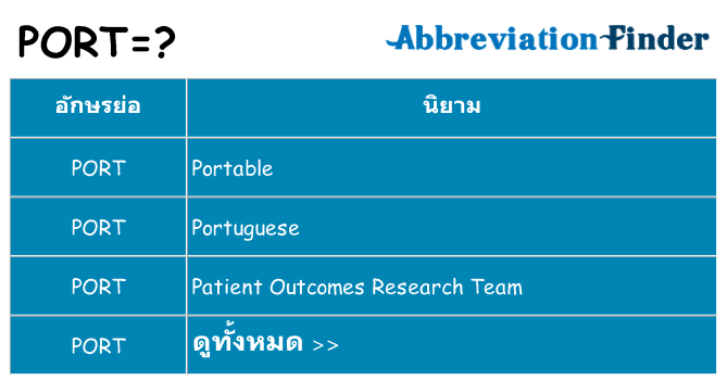 อะไรไม่ port ถึง