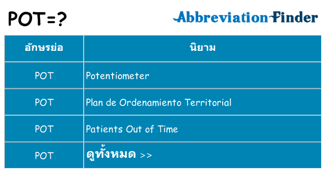 อะไรไม่ pot ถึง