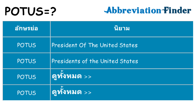 อะไรไม่ potus ถึง