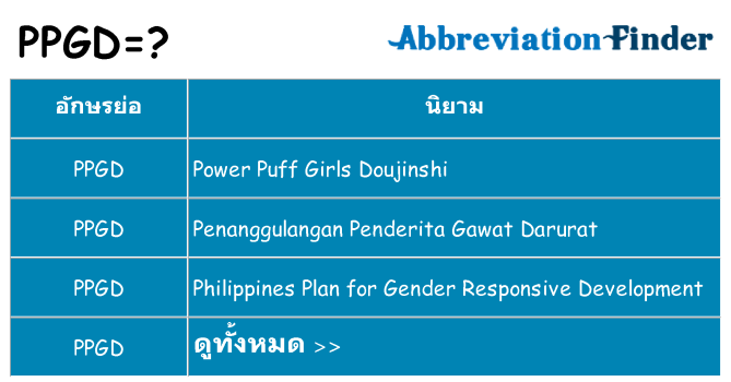 อะไรไม่ ppgd ถึง