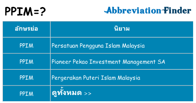 อะไรไม่ ppim ถึง