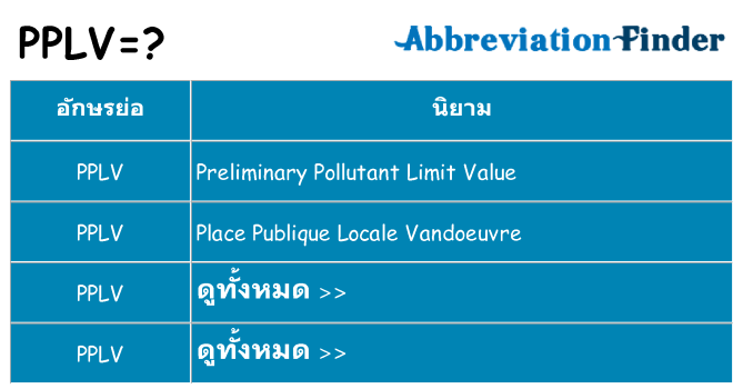 อะไรไม่ pplv ถึง