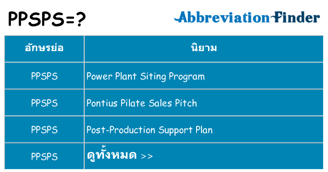 อะไรไม่ ppsps ถึง
