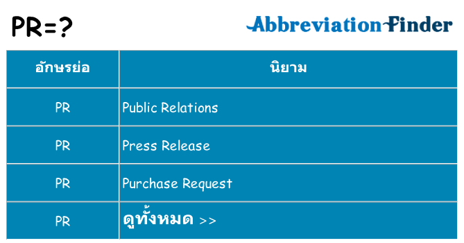 อะไรไม่ pr ถึง