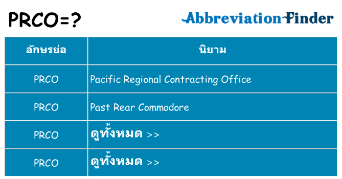 อะไรไม่ prco ถึง