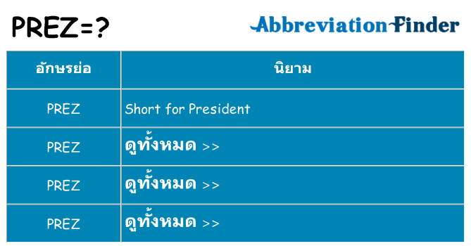 อะไรไม่ prez ถึง