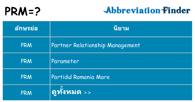 อะไรไม่ prm ถึง
