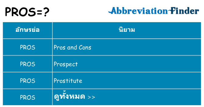 อะไรไม่ pros ถึง