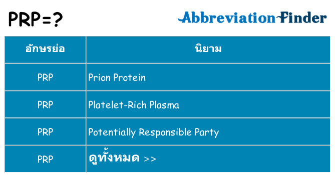 อะไรไม่ prp ถึง