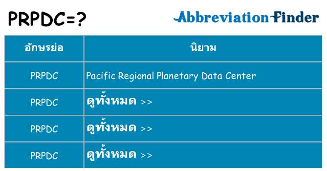 อะไรไม่ prpdc ถึง