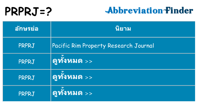อะไรไม่ prprj ถึง