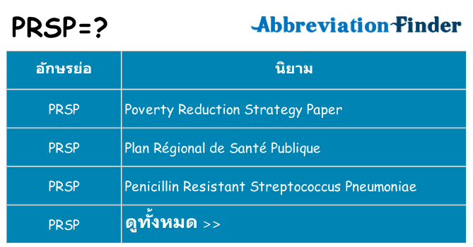 อะไรไม่ prsp ถึง