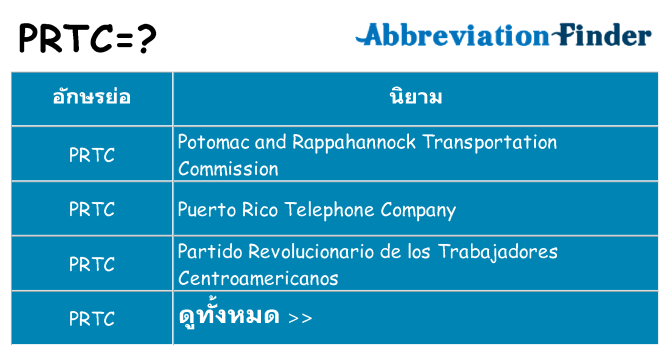 อะไรไม่ prtc ถึง
