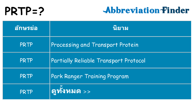 อะไรไม่ prtp ถึง