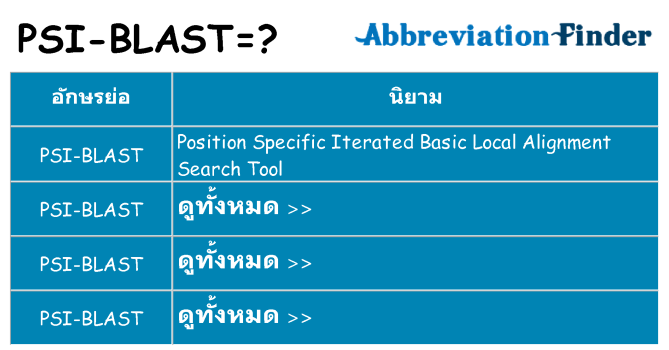 อะไรไม่ psi-blast ถึง