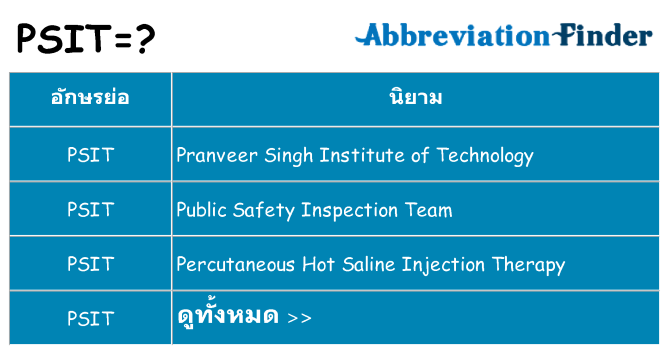 อะไรไม่ psit ถึง