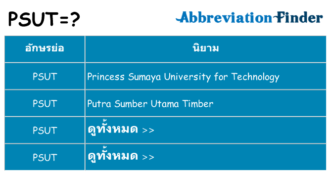 อะไรไม่ psut ถึง