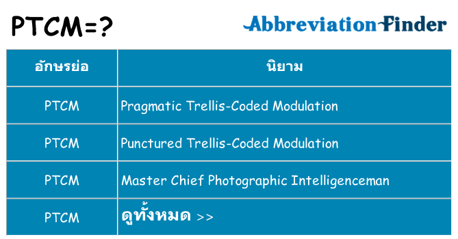 อะไรไม่ ptcm ถึง