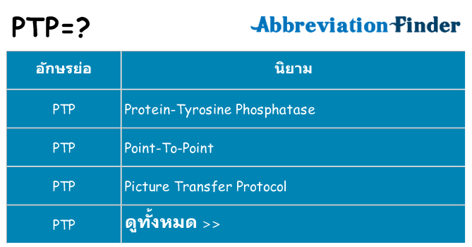 อะไรไม่ ptp ถึง