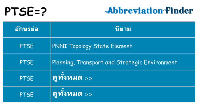 อะไรไม่ ptse ถึง
