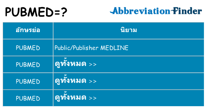 อะไรไม่ pubmed ถึง