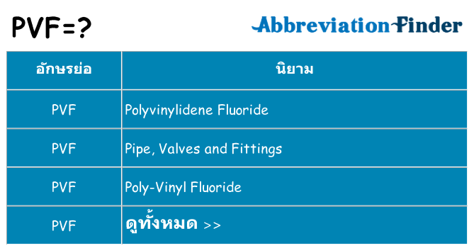อะไรไม่ pvf ถึง