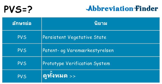 อะไรไม่ pvs ถึง
