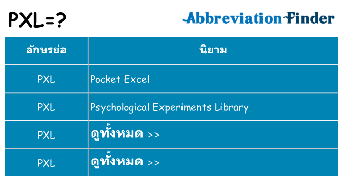 อะไรไม่ pxl ถึง