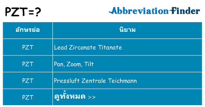 อะไรไม่ pzt ถึง