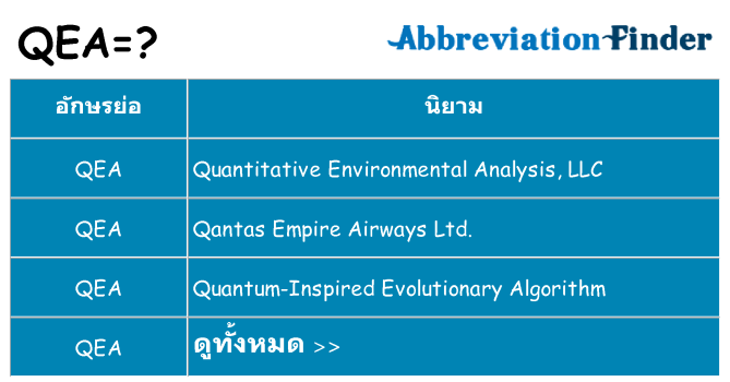 อะไรไม่ qea ถึง