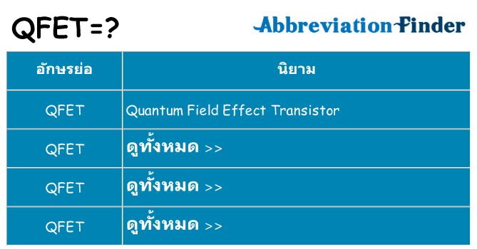 อะไรไม่ qfet ถึง