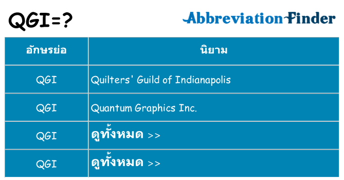 อะไรไม่ qgi ถึง