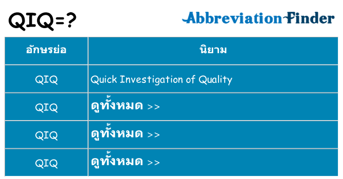 อะไรไม่ qiq ถึง