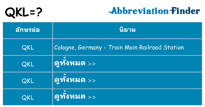 อะไรไม่ qkl ถึง