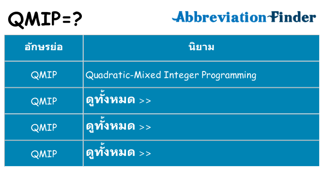 อะไรไม่ qmip ถึง