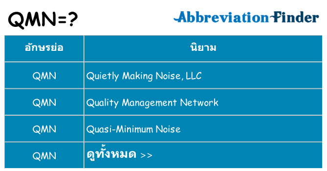 อะไรไม่ qmn ถึง