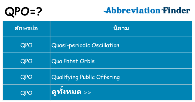 อะไรไม่ qpo ถึง