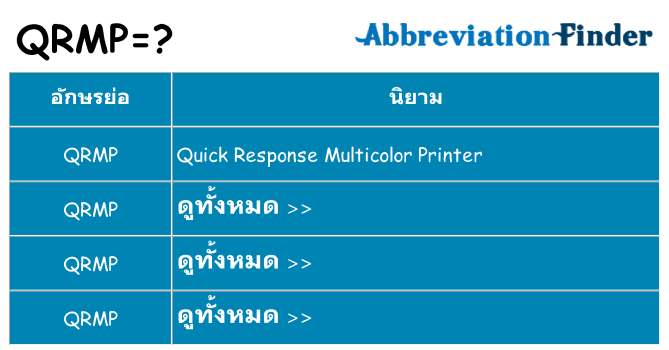 อะไรไม่ qrmp ถึง